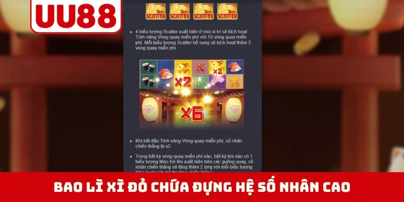 Bao lì xì đỏ chứa đựng hệ số nhân cao