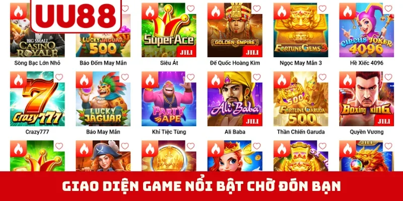 Giao diện game nổi bật chờ đón bạn