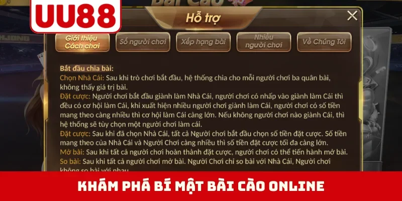 Khám phá bí mật bài cào online