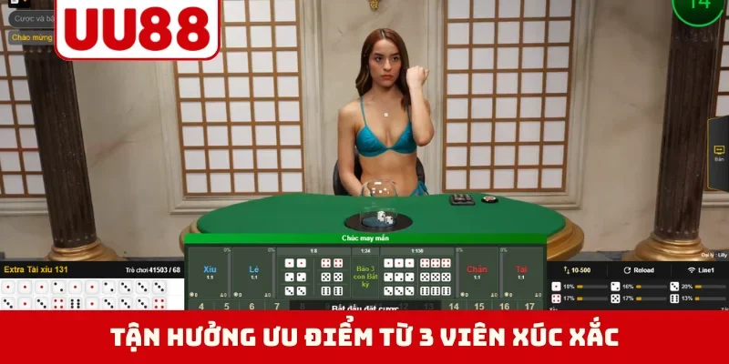 Tận hưởng ưu điểm từ 3 viên xúc xắc